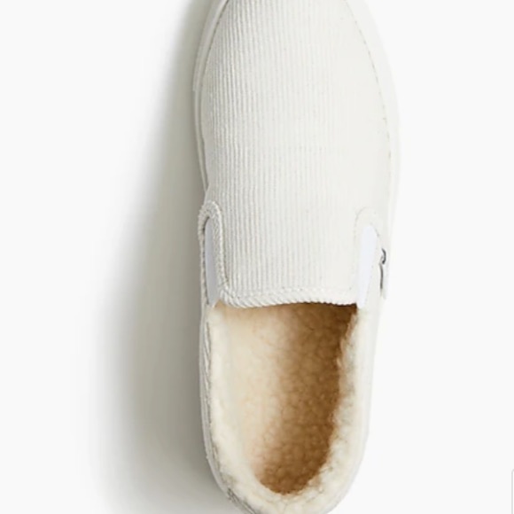 J. Crew Shoes - J Crew corduroy slip-on sneakers with sherpa lining sz. 9